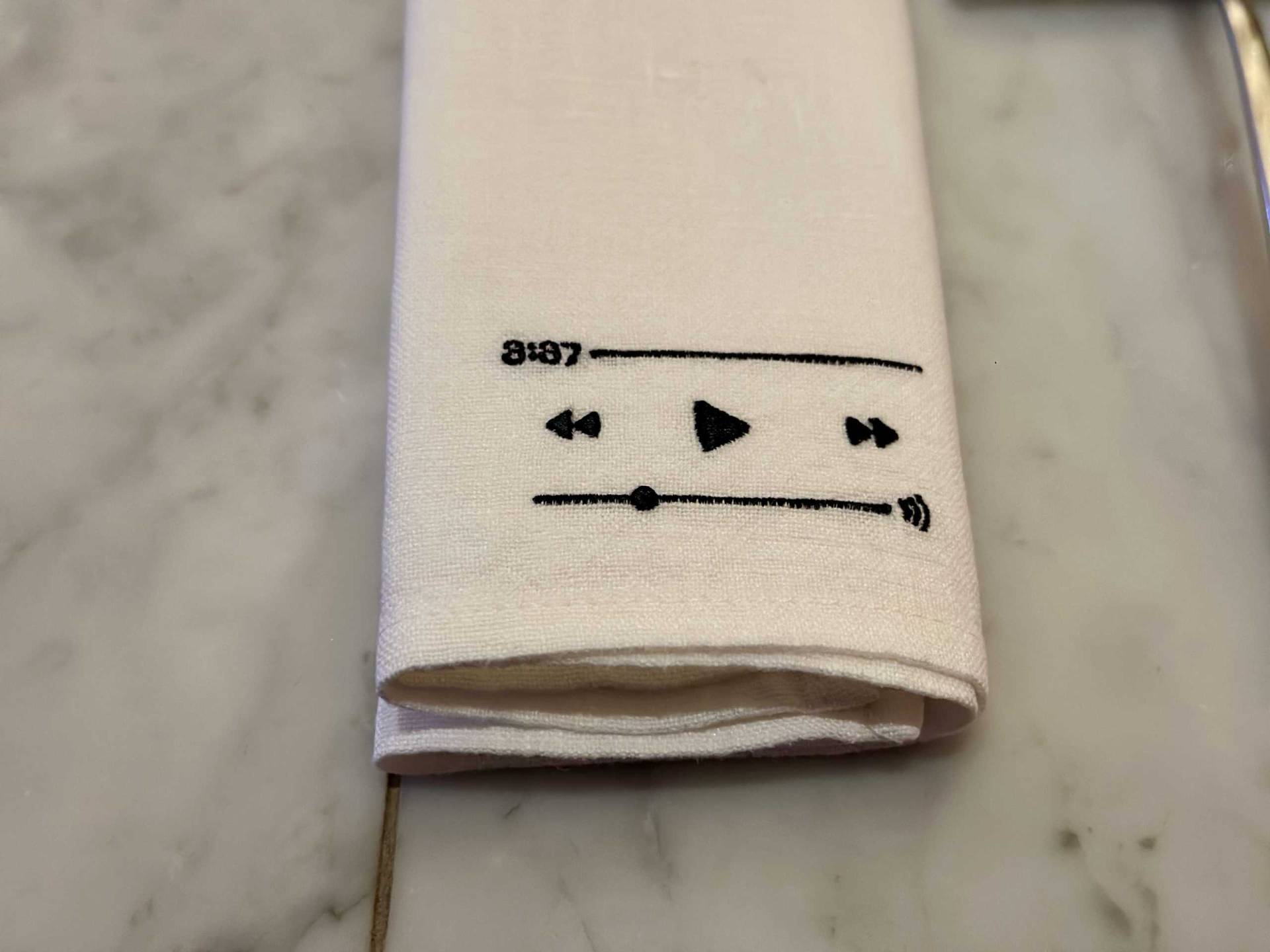 Audio player themed napkins were super cool!
