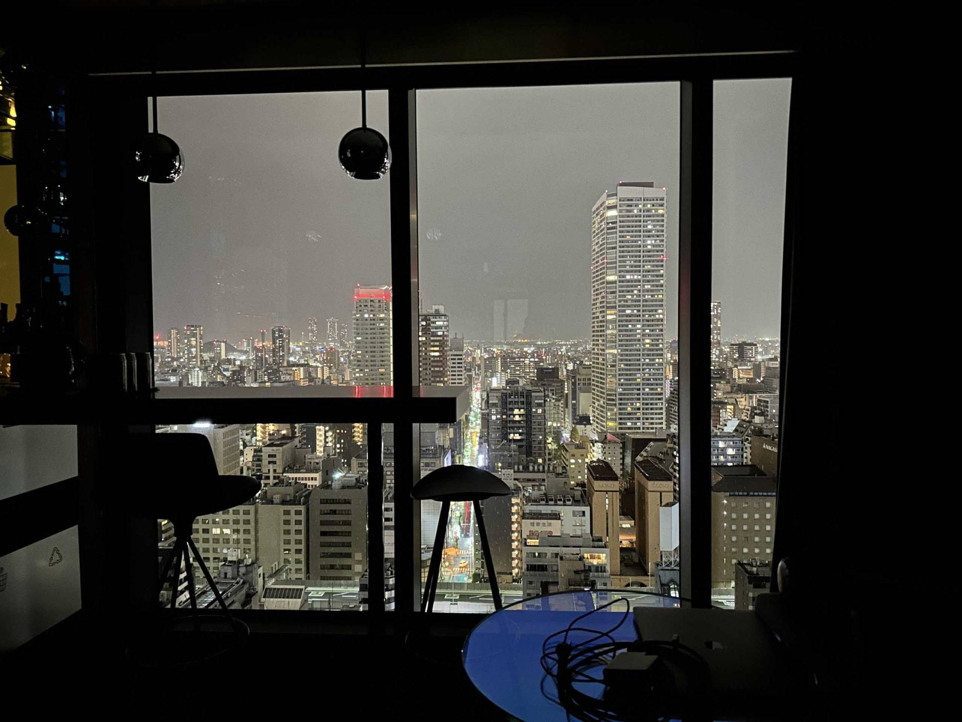 Enjoying the W hotel branded black bathrobe. It was very comfortable!