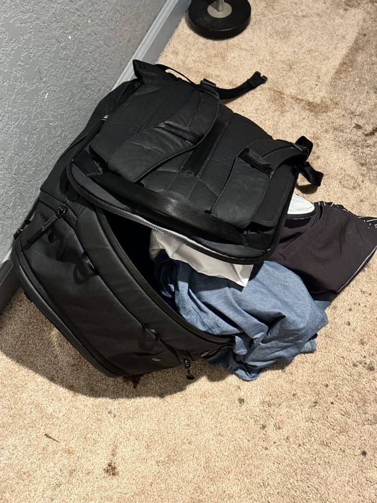 Travel backpack fail