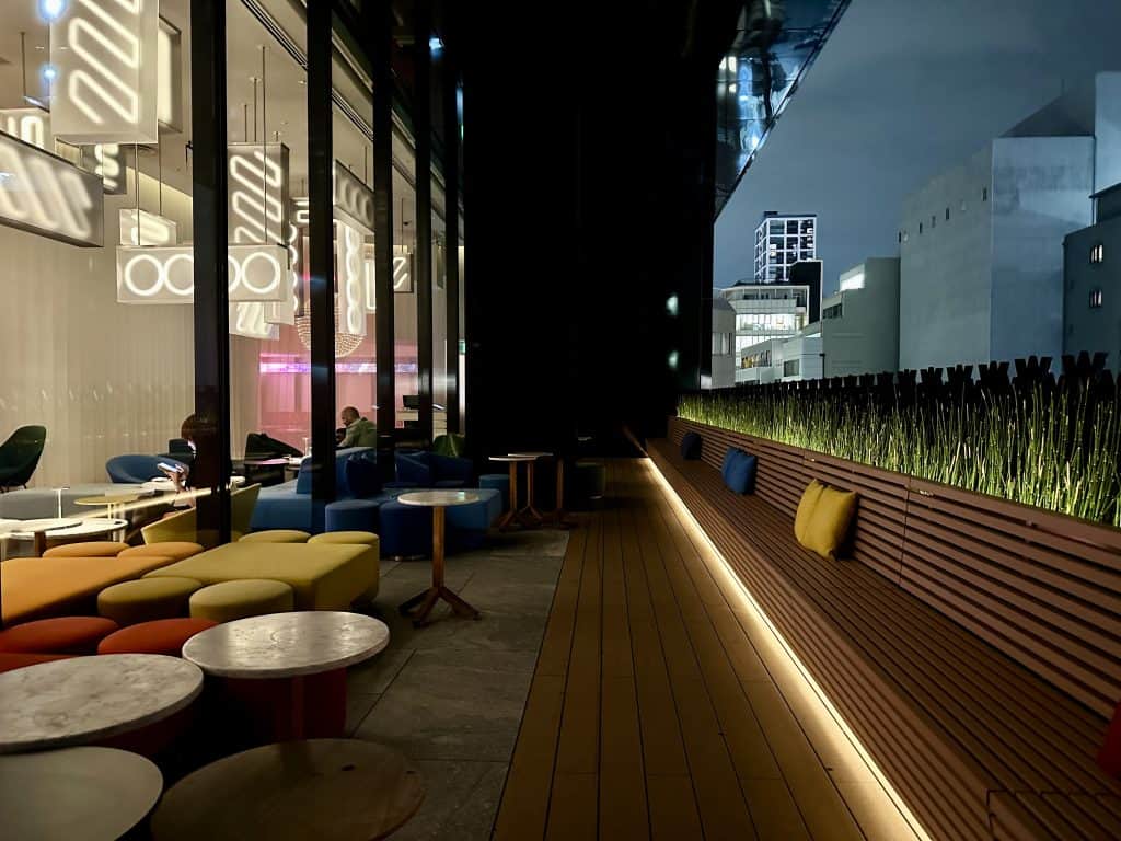 W Osaka features a sleek and modern design.