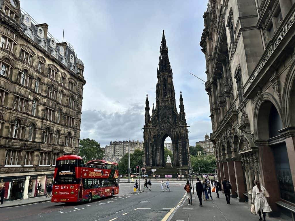 The gothic architecture inspired Scott Monument in Edinburgh, Scotland.